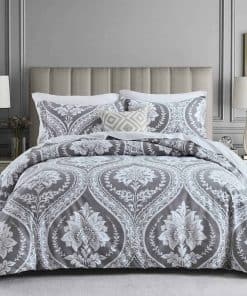 CozyDH Funda de Edredón de Algodón King Size Estampado de