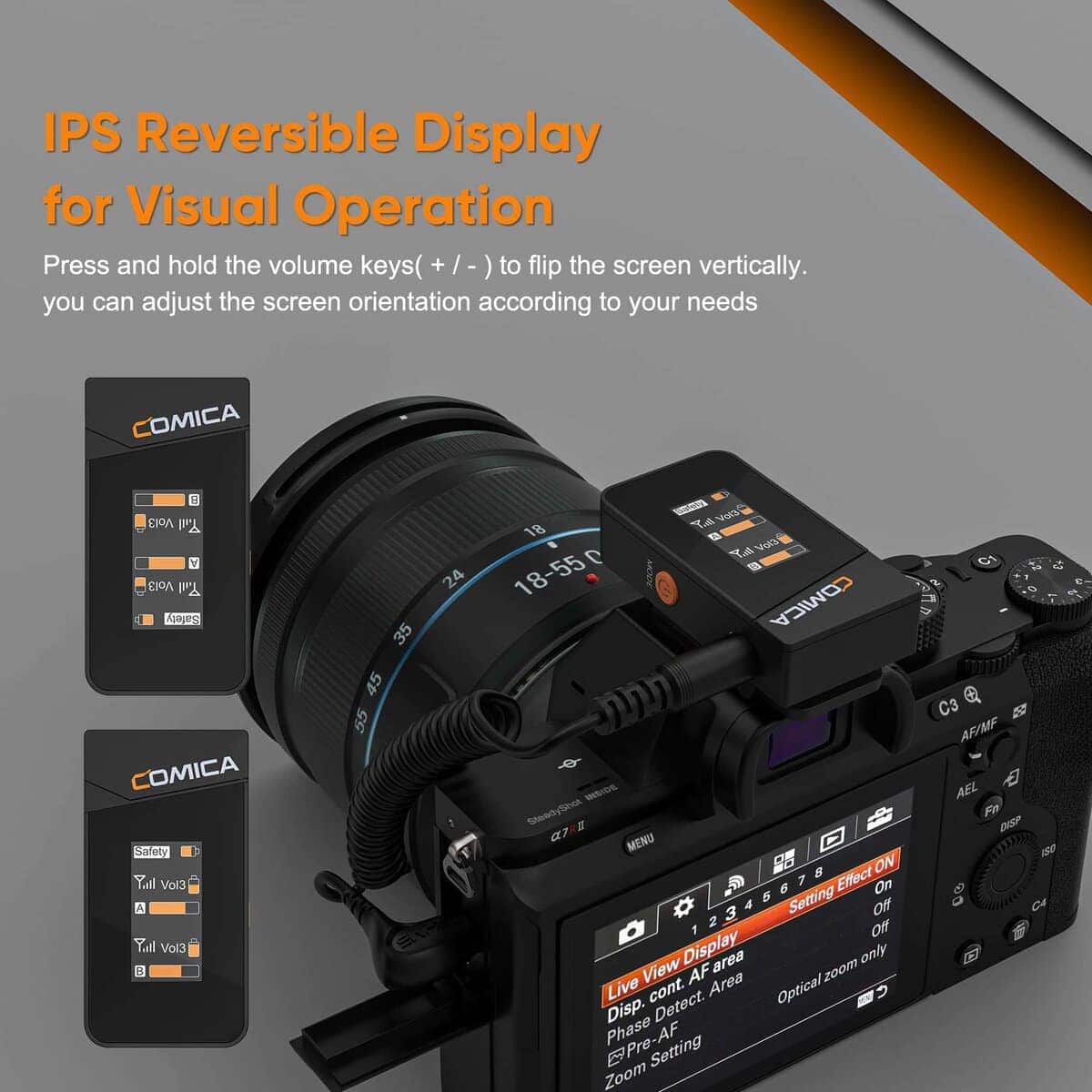 Micrófono inalámbrico de solapa COMICA Vimo C3 con - Imagen 8