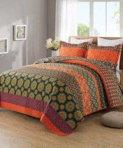 Juego de Colcha Travan Boho Stripe Juego de Ropa de Cama