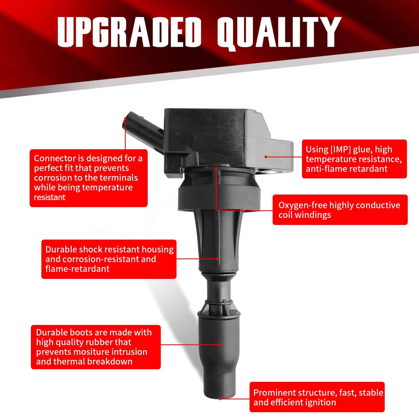 Conjunto de 4 Bobinas de Encendido UF764 GN10730 Compatible - Imagen 3