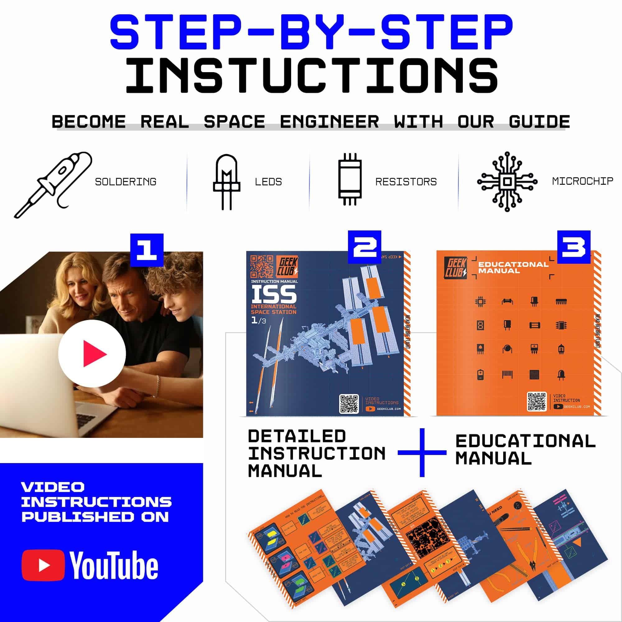 Kit de Ciencia Geeek Club Space-O DIY - Estación Espacial - Imagen 5