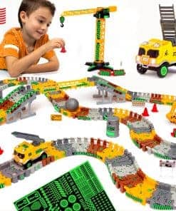 JITTERYGIT Construcción Pista de Carreras Juguete - Incluye