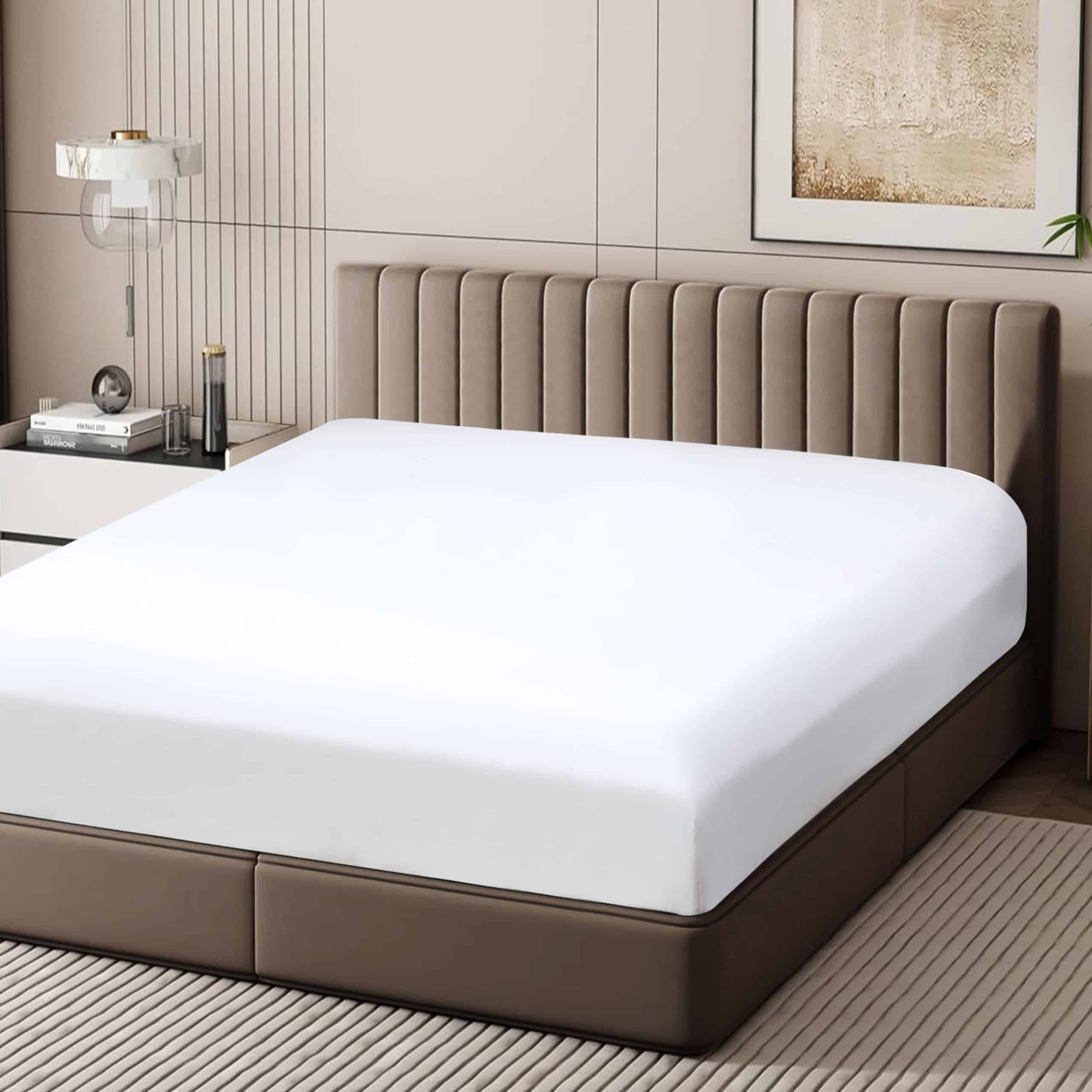 Sábana Ajustable de Algodón Egipcio 100% Tamaño King, 600