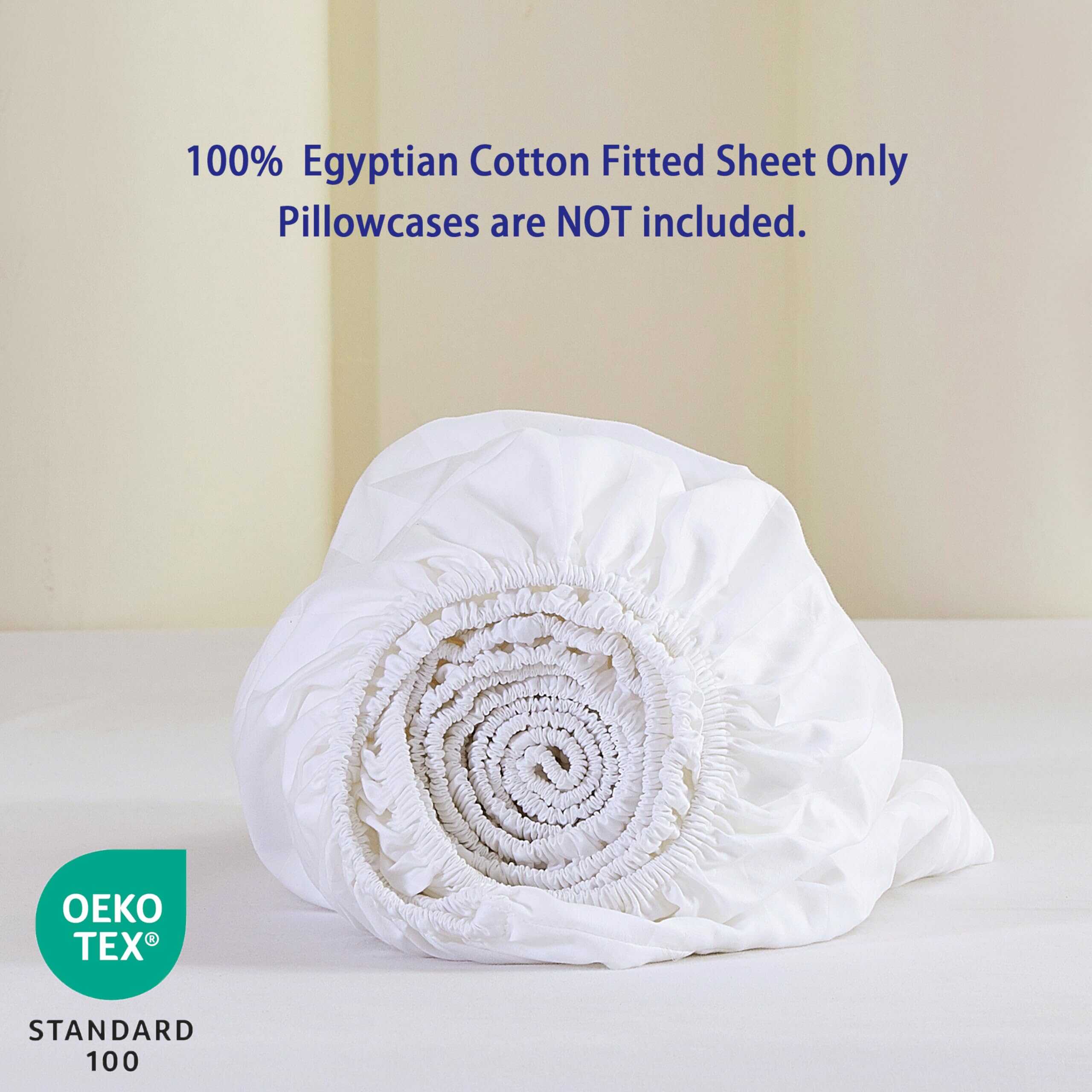 Sábana Ajustable de Algodón Egipcio 100% Tamaño King, 600 - Imagen 7