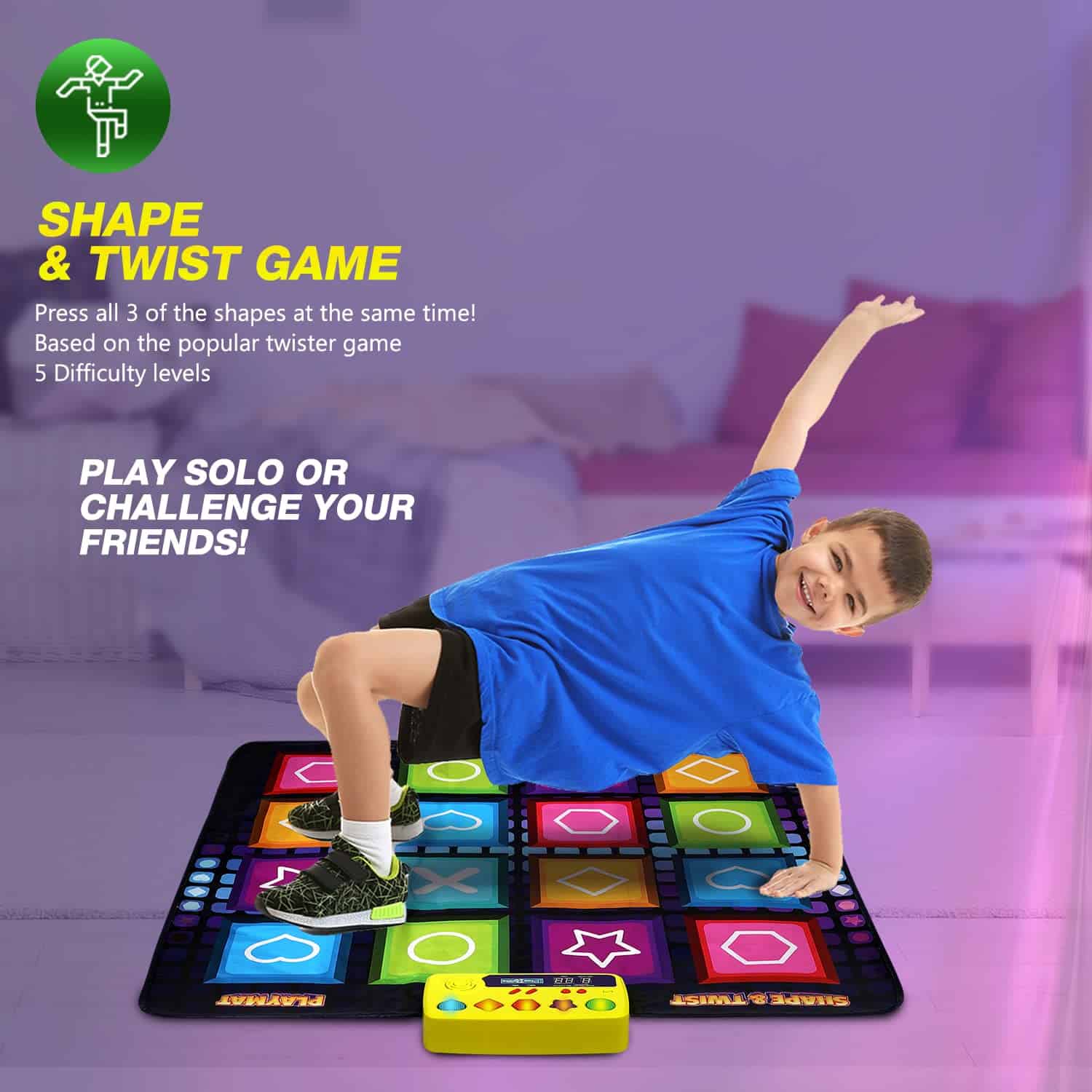 Tapete de baile Shape & Twist PlayRoute | 3 Juegos - Imagen 5