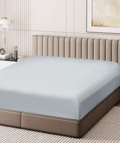 Sábana Ajustable de Algodón Egipcio 100%, -Gris