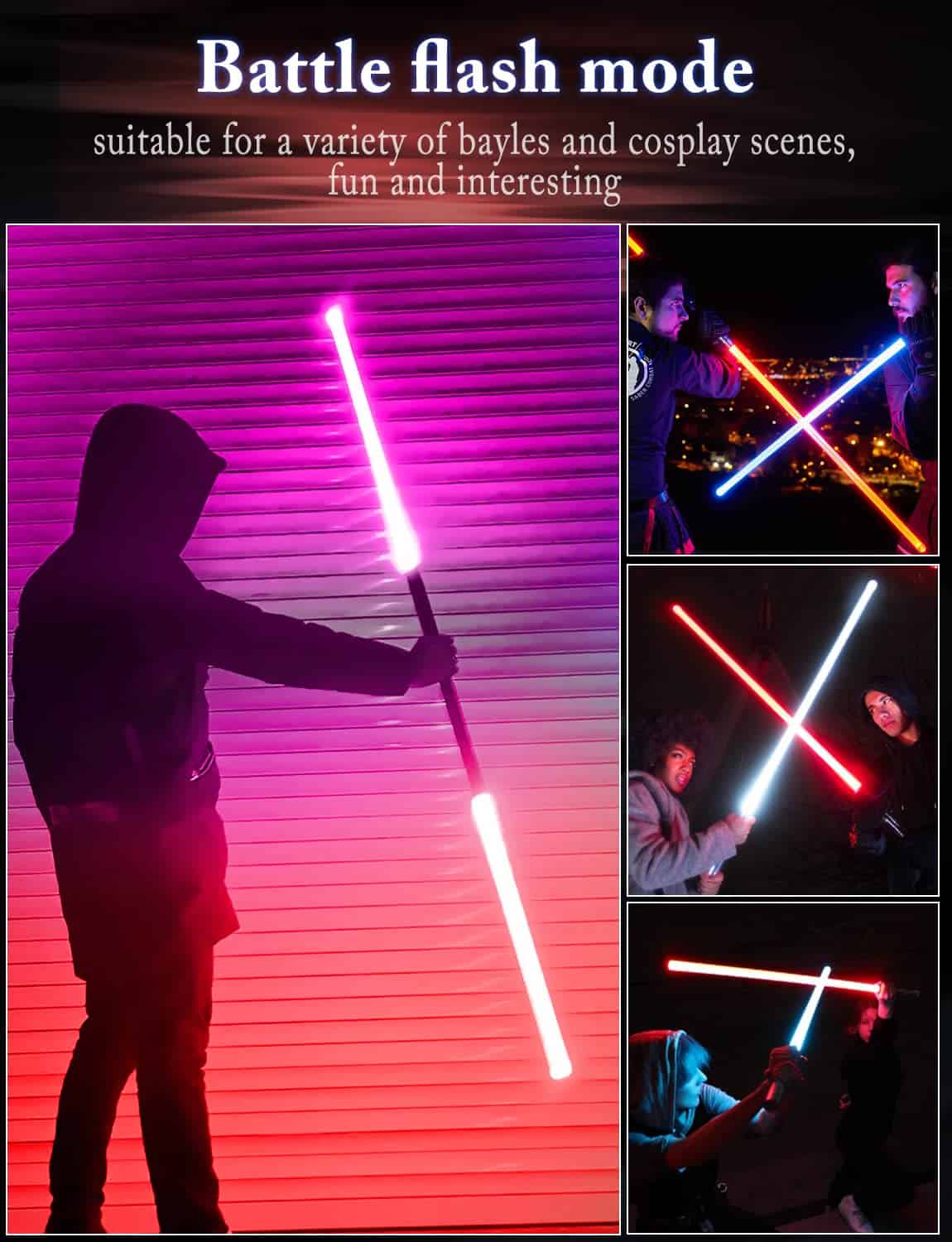jvmusaber Lightsaber, Sable de Luz De Combate Doble Force - Imagen 5