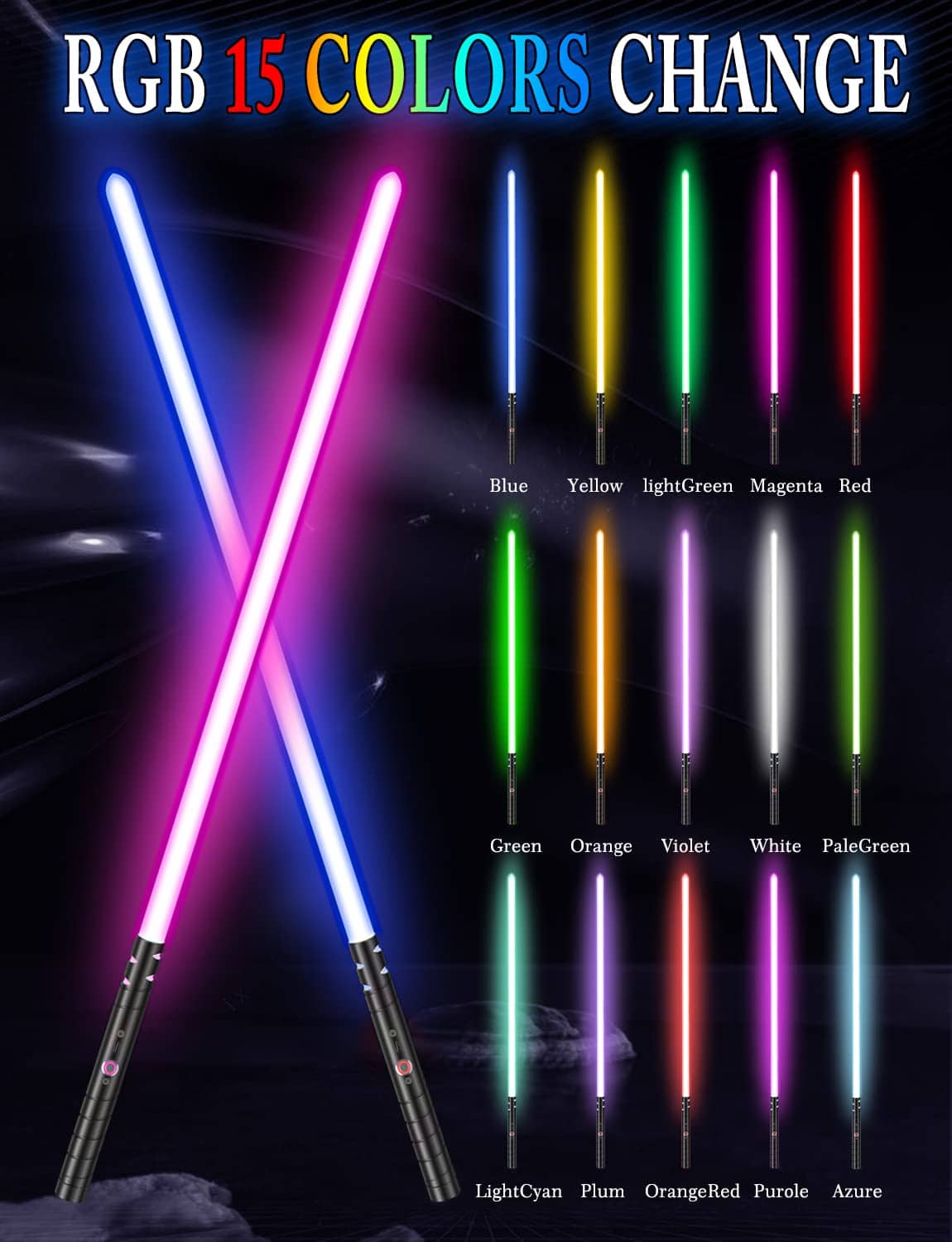 jvmusaber Lightsaber, Sable de Luz De Combate Doble Force - Imagen 3