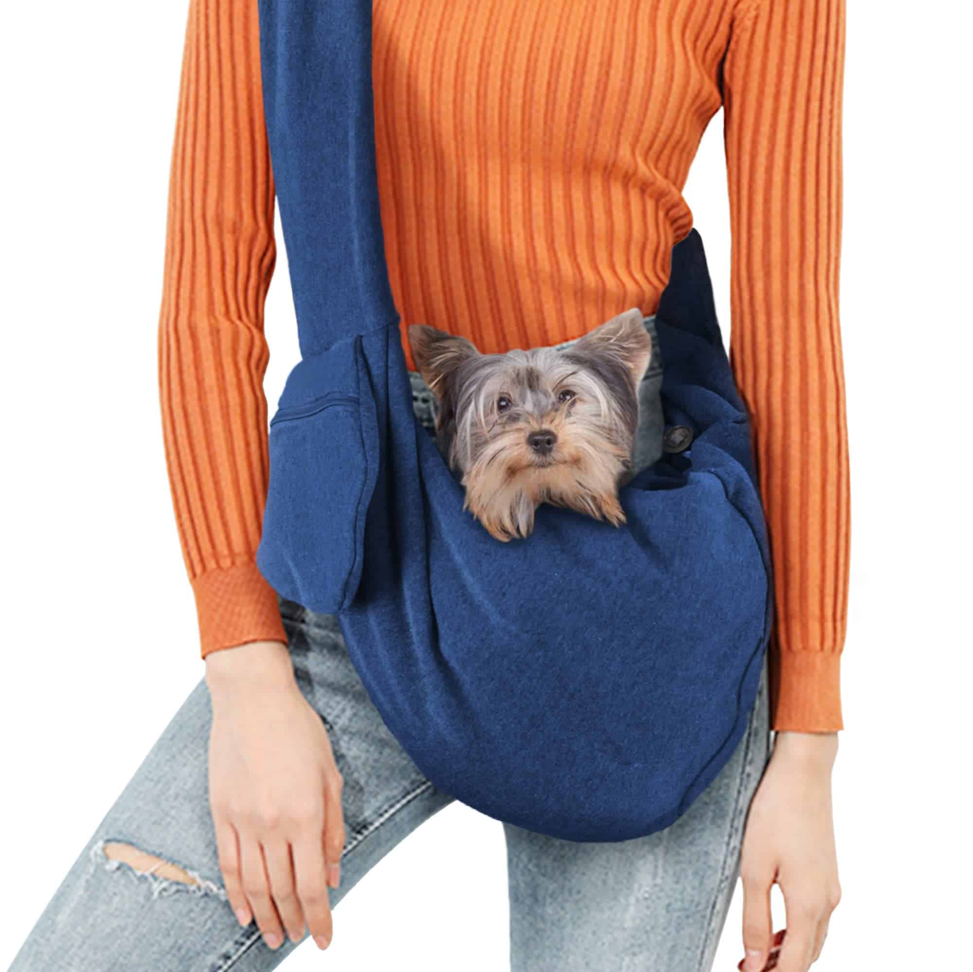 ZAKAPAWS Comfy Adjustable Dog & Cat Carrier Sling, Manos