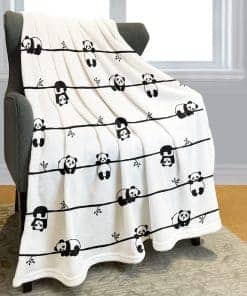 Manta de Panda de YISUMEI, Ramas a Rayas Horizontales con