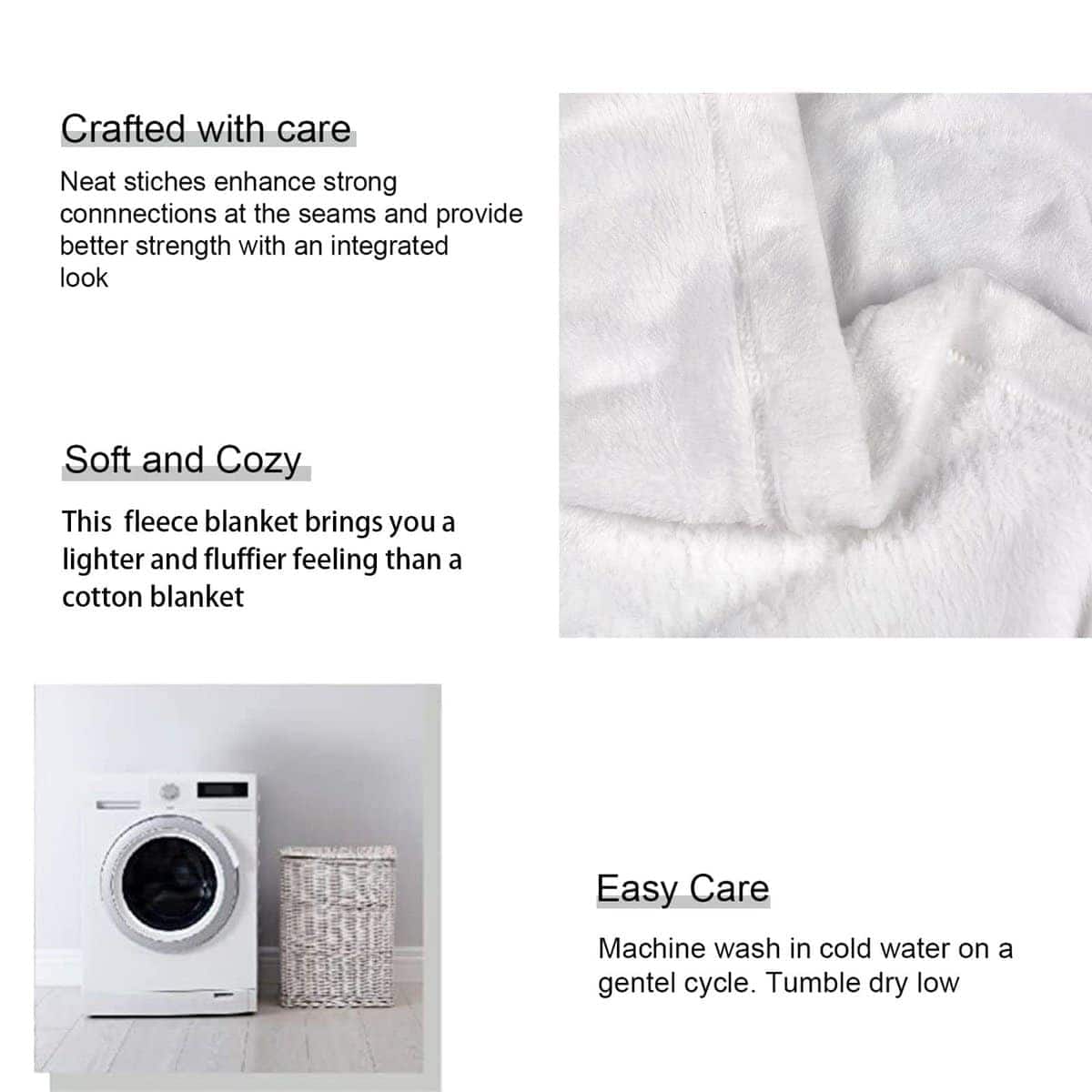 Manta de Panda Negra y Blanca YISUMEI, El Pequeño Panda se - Imagen 7