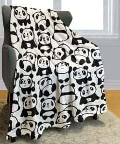 Manta de Panda Negra y Blanca YISUMEI, El Pequeño Panda se