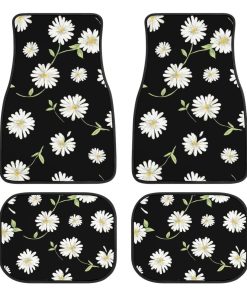 Tapetes para Auto con Diseño de Margaritas, Juego de 4,