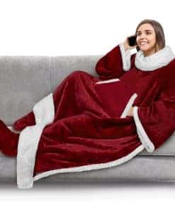 Manta PAVILIA Sherpa con Mangas y Bolsillo para Mujeres