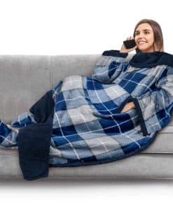 Manta Sherpa PAVILIA con Mangas y Bolsillo para los Pies,