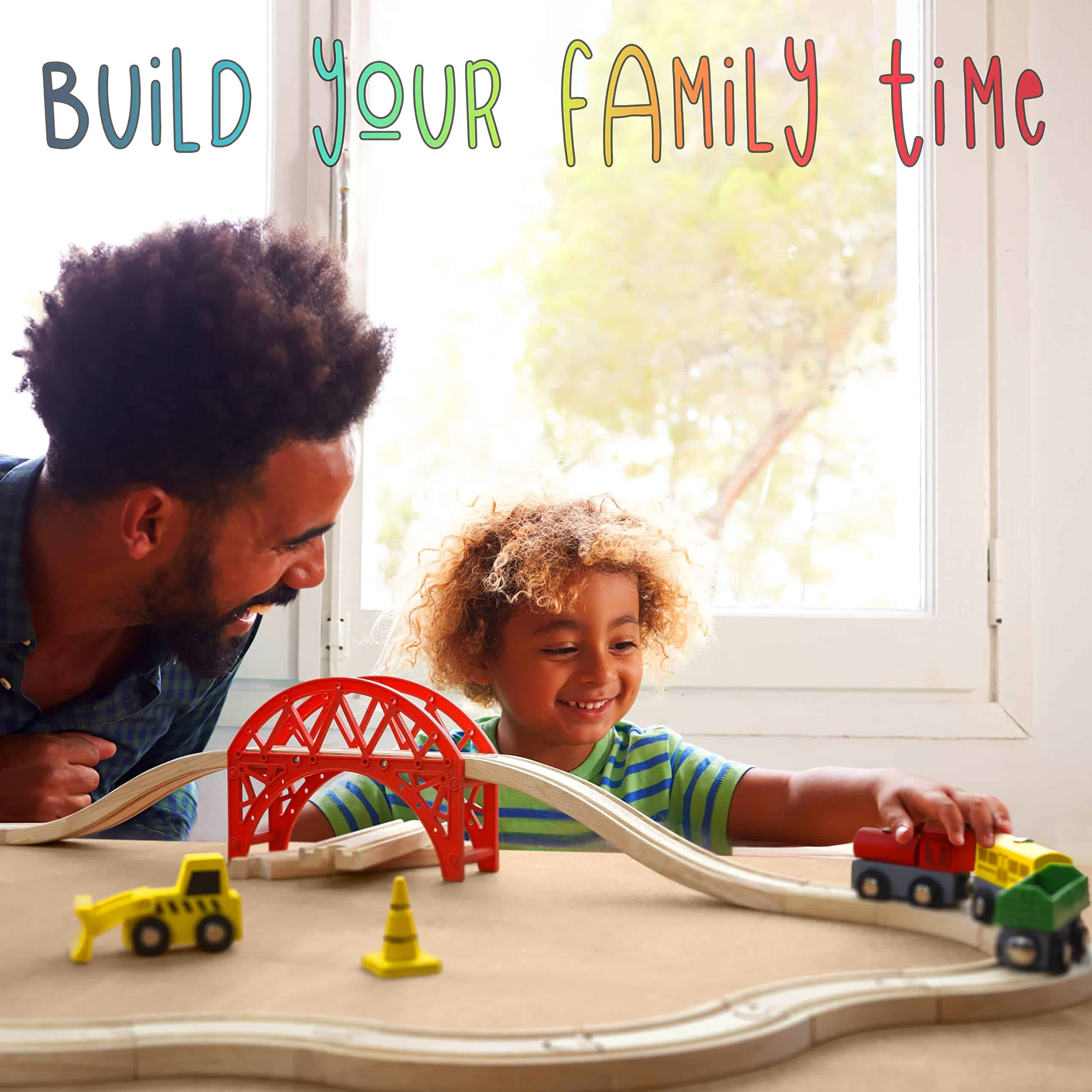 KipiPol Juegos de Tren de Madera para Niños 2-4-7 - 38 Pzas - Imagen 9