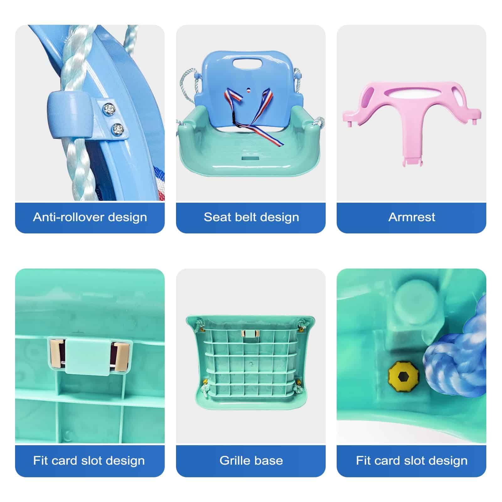 Columpio nets Tribe para niños, Asiento de columpio para - Imagen 5