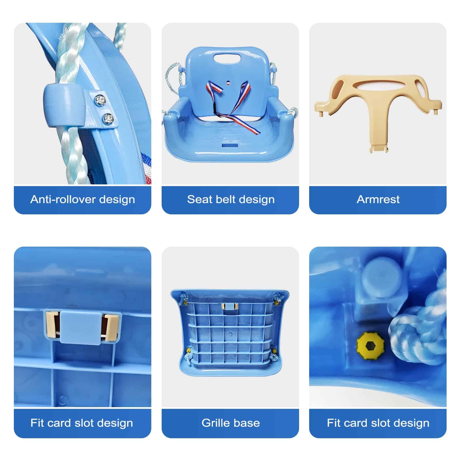 Columpio para Bebés Nets Tribe, Asiento de Columpio 3 en 1, - Imagen 6