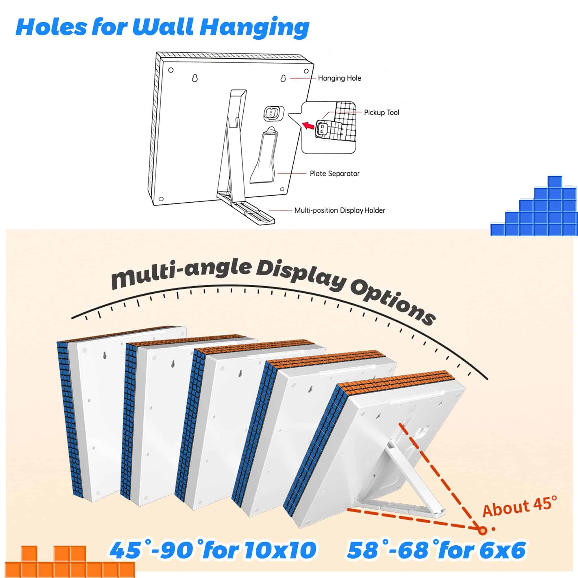 Cubos Mosaico GAN 10x10, 100 piezas 3x3 Mini Cubos, con - Imagen 5