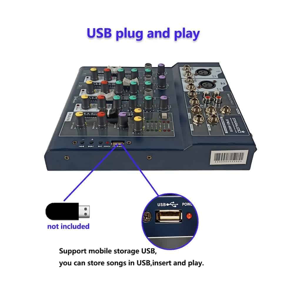 Mezcladora de Audio Profesional, STARAUDIO Consola de - Imagen 9