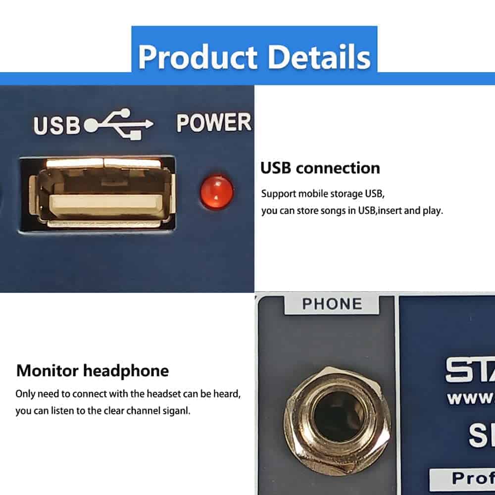 Mezcladora de Audio Profesional, STARAUDIO Consola de - Imagen 4