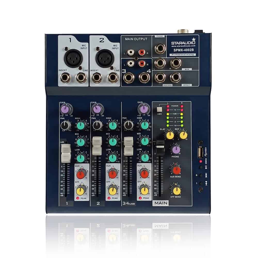 Mezcladora de Audio Profesional, STARAUDIO Consola de