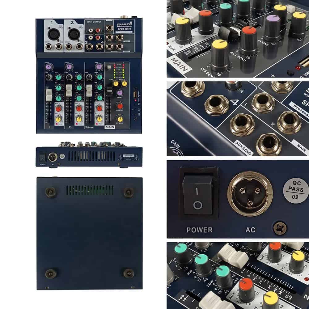Mezcladora de Audio Profesional, STARAUDIO Consola de - Imagen 5