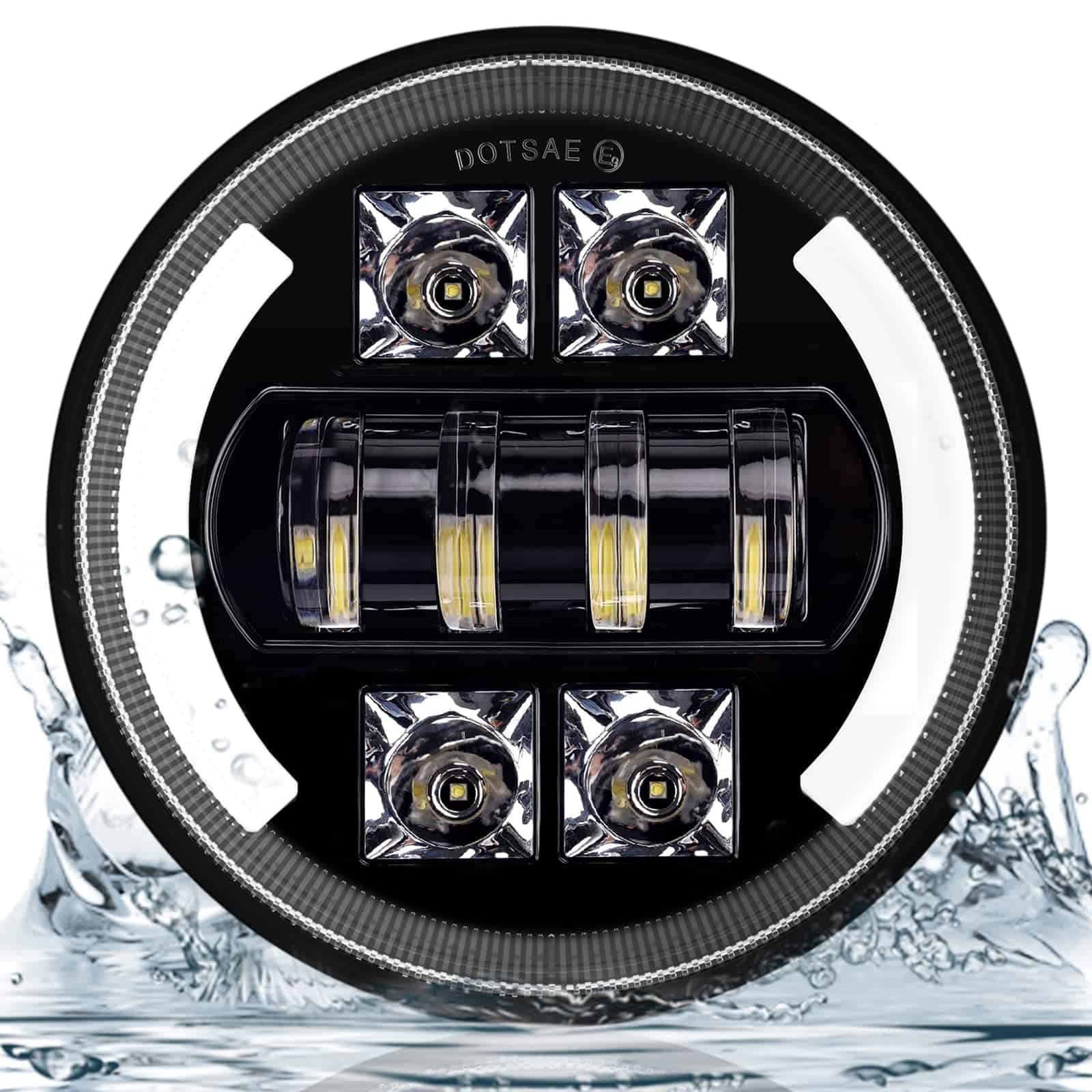 Faros delanteros LED de 7 pulgadas AUTOOMMO 5000Lms 60W con