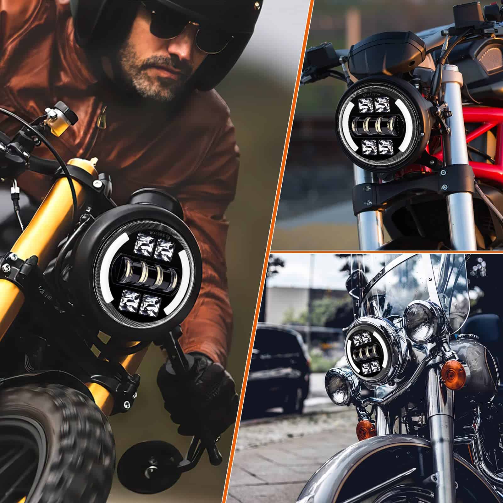 Faros delanteros LED de 7 pulgadas AUTOOMMO 5000Lms 60W con - Imagen 8