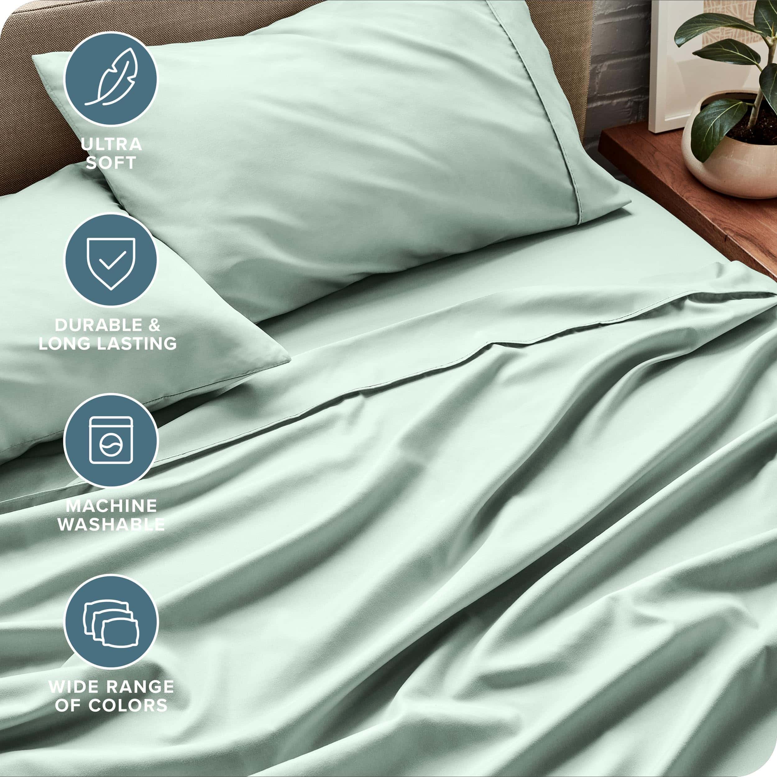 Juego de sábanas Bare Home Twin XL - Tamaño -Mint Primavera - Imagen 5