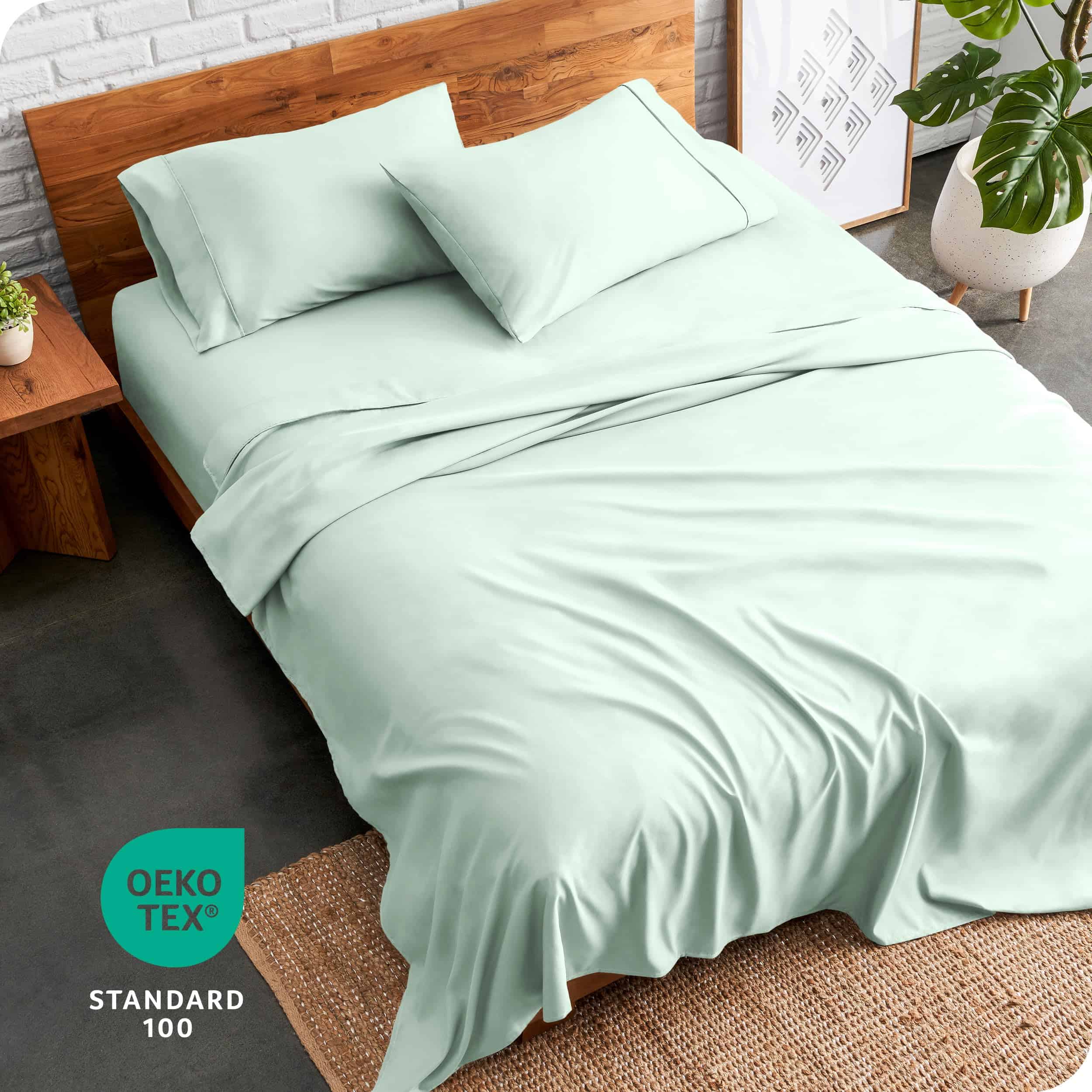 Juego de sábanas Bare Home Twin XL - Tamaño -Mint Primavera - Imagen 8