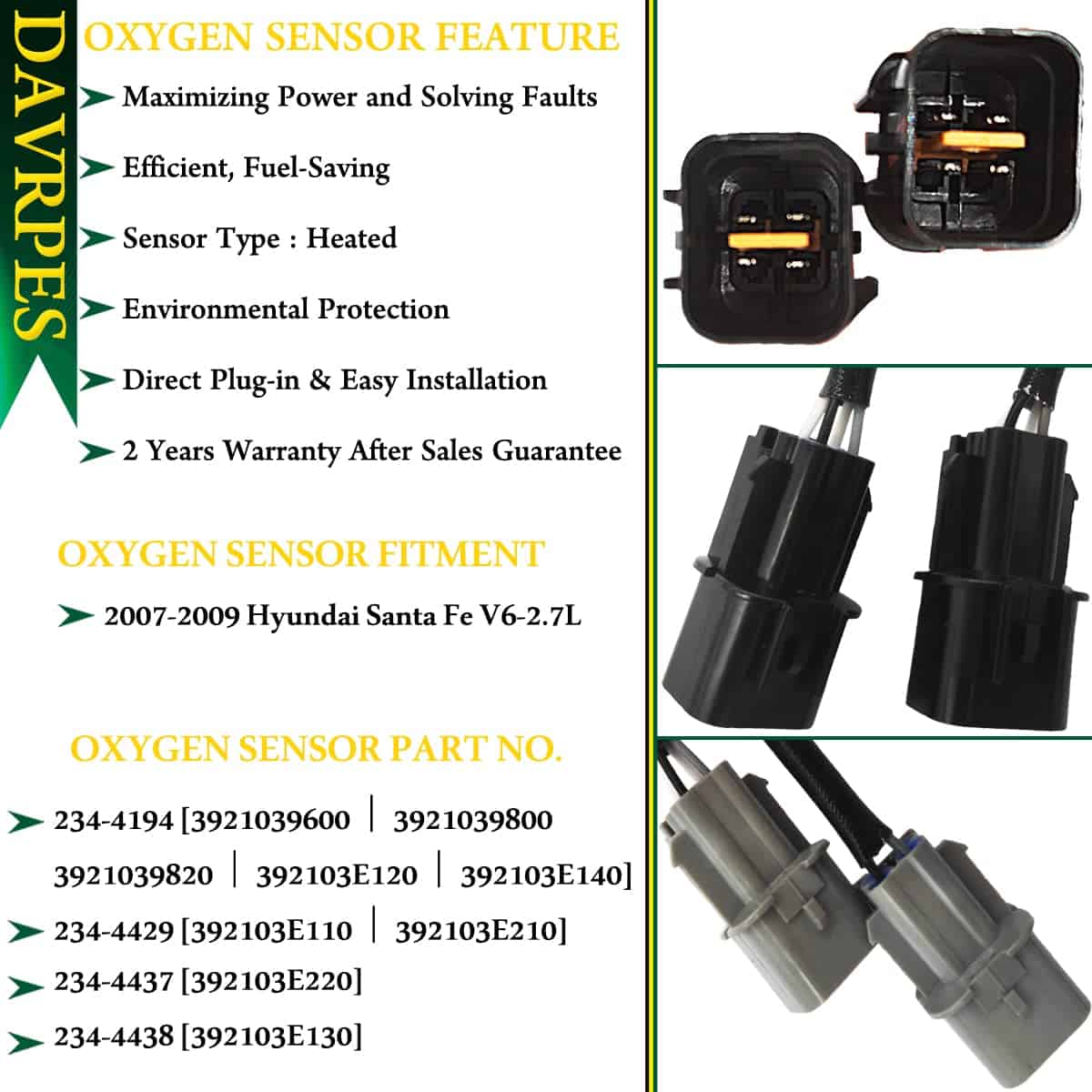 DAVRPES 4PCS 234-4429 234-4438 234-4437 234-4194 Sensor de - Imagen 7