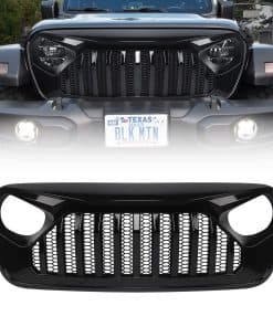 Rejilla Frontal Brillante Negra para Jeep Wrangler JL JLU