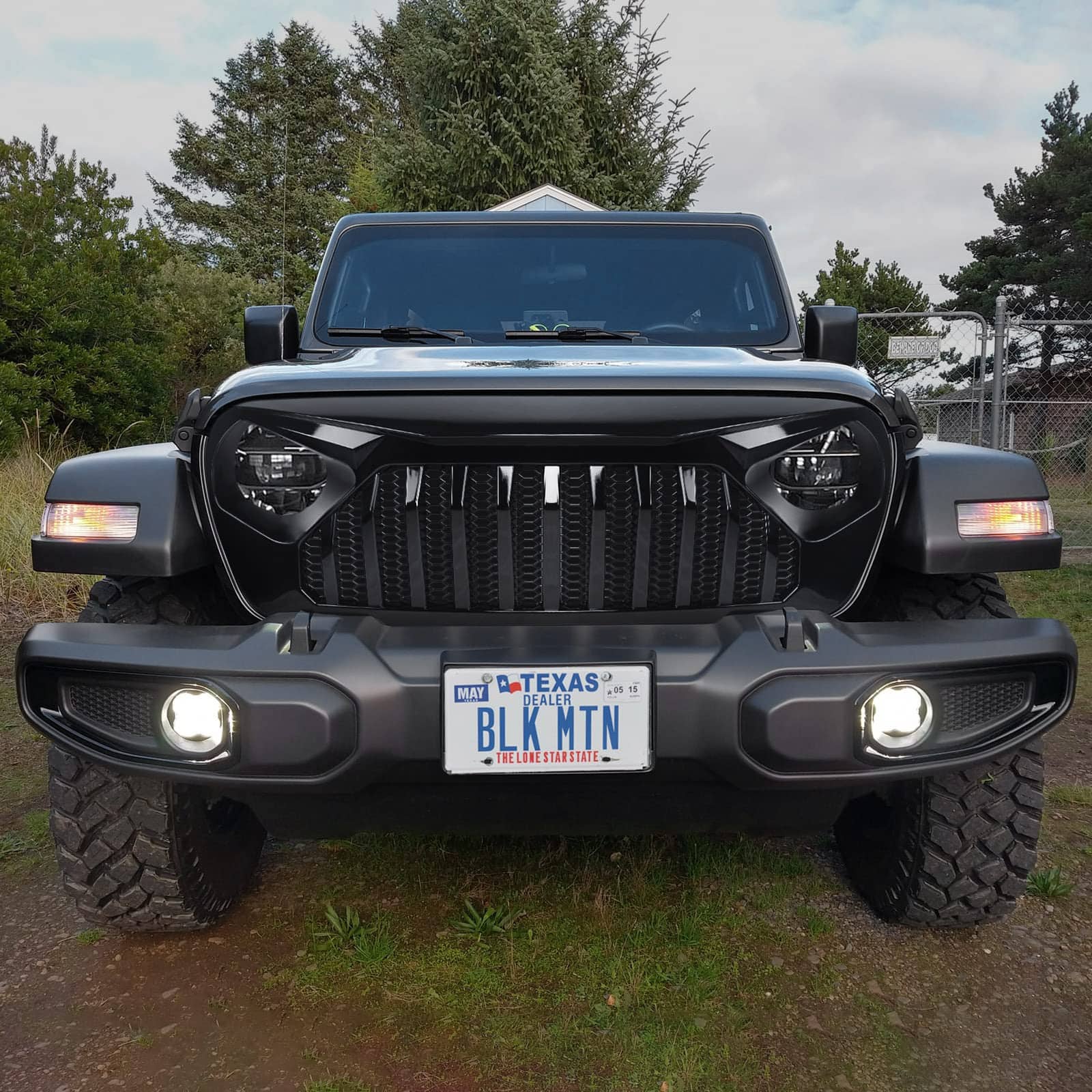 Rejilla Frontal Brillante Negra para Jeep Wrangler JL JLU - Imagen 6