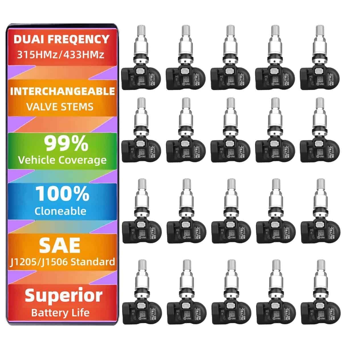Autel MaxiTPMS MX Sensor 20pcs Dual Frequency 315/433MHz