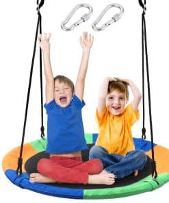 Columpio de árbol con forma de platillo para niños de 40