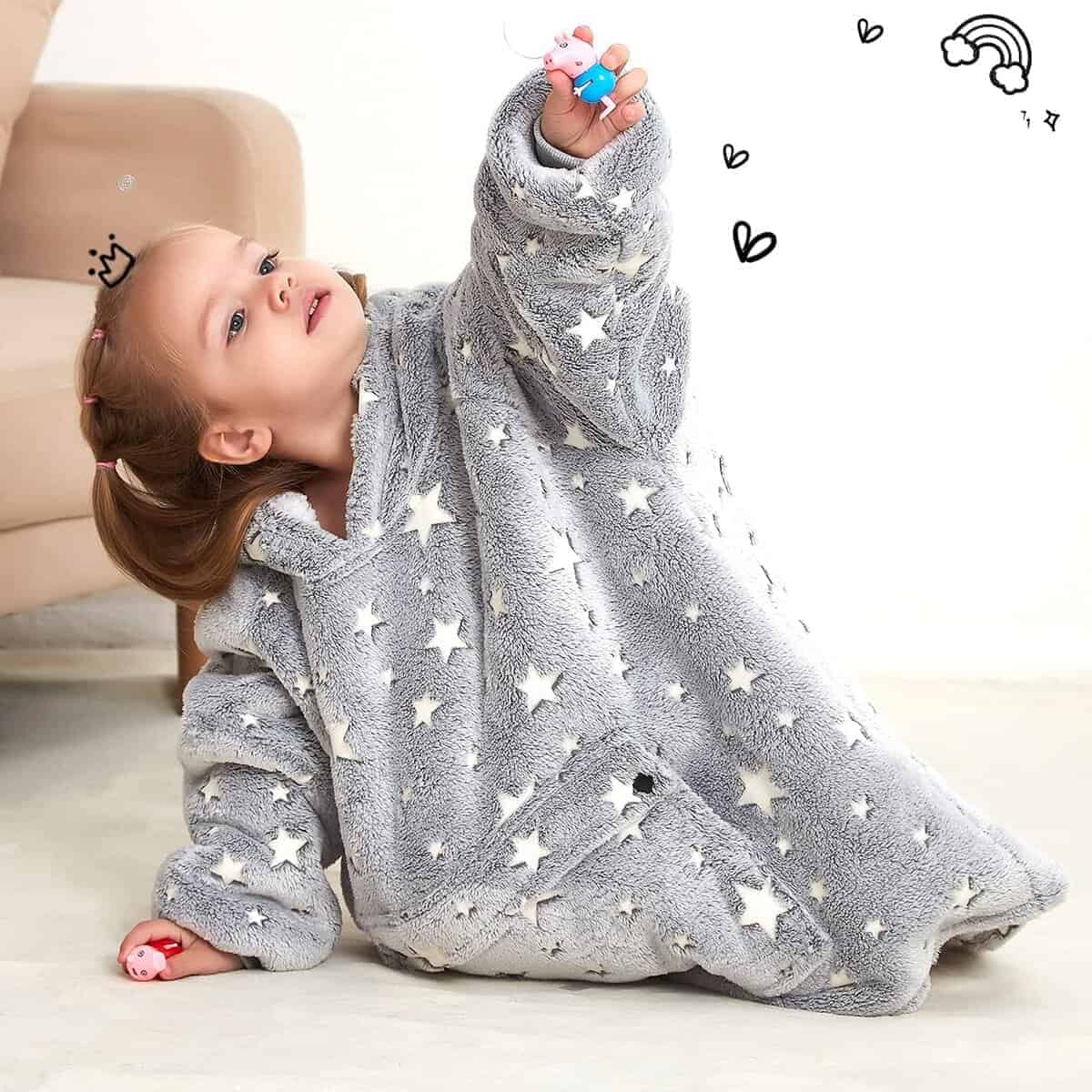 Manta Sudadera con Capucha KFUBUO para Niños Pequeños, - Imagen 5