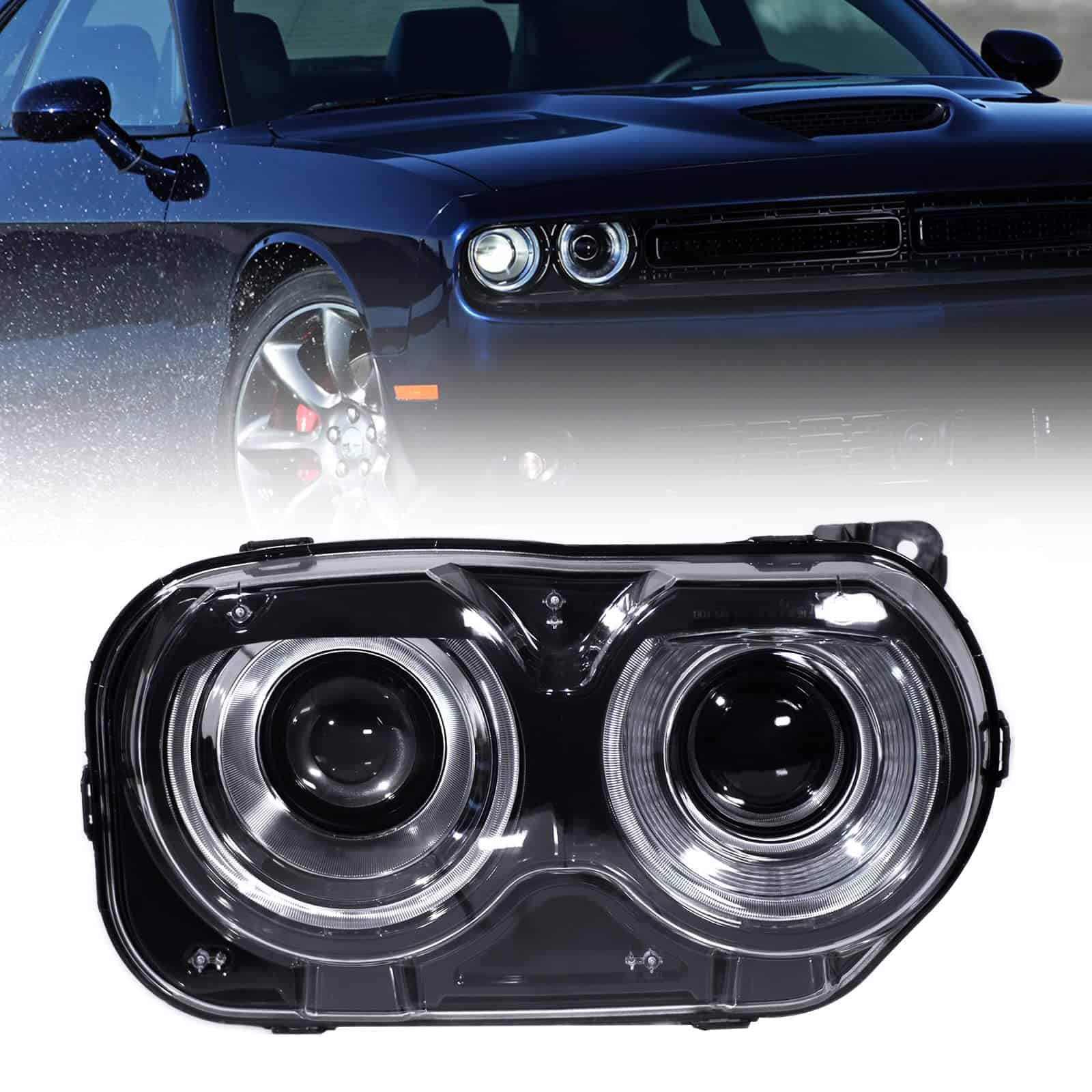 FIONE - Conjunto de faros delanteros para Dodge Challenger