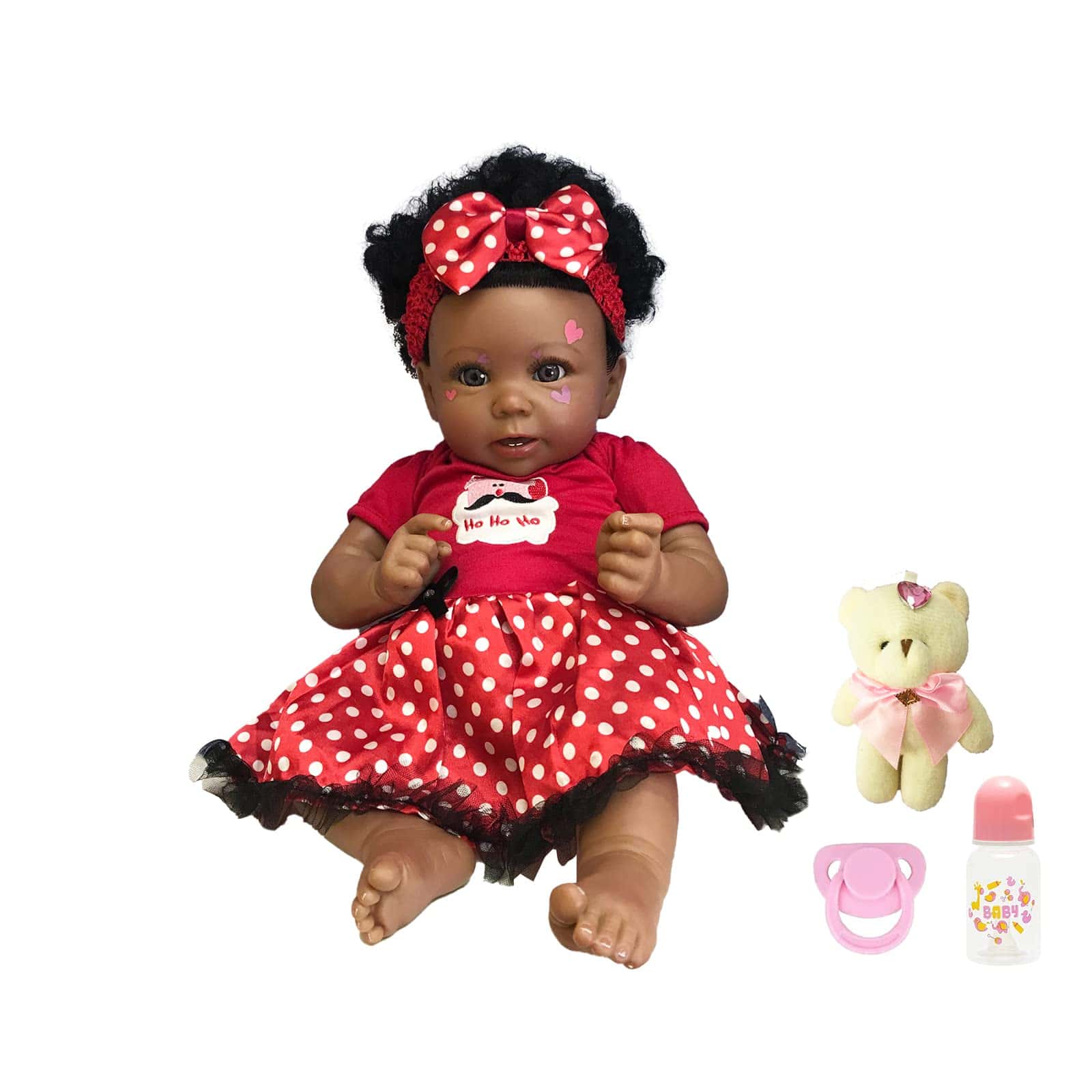 Muñecas Reborn Idoreborn, 22 Pulgadas -Negro