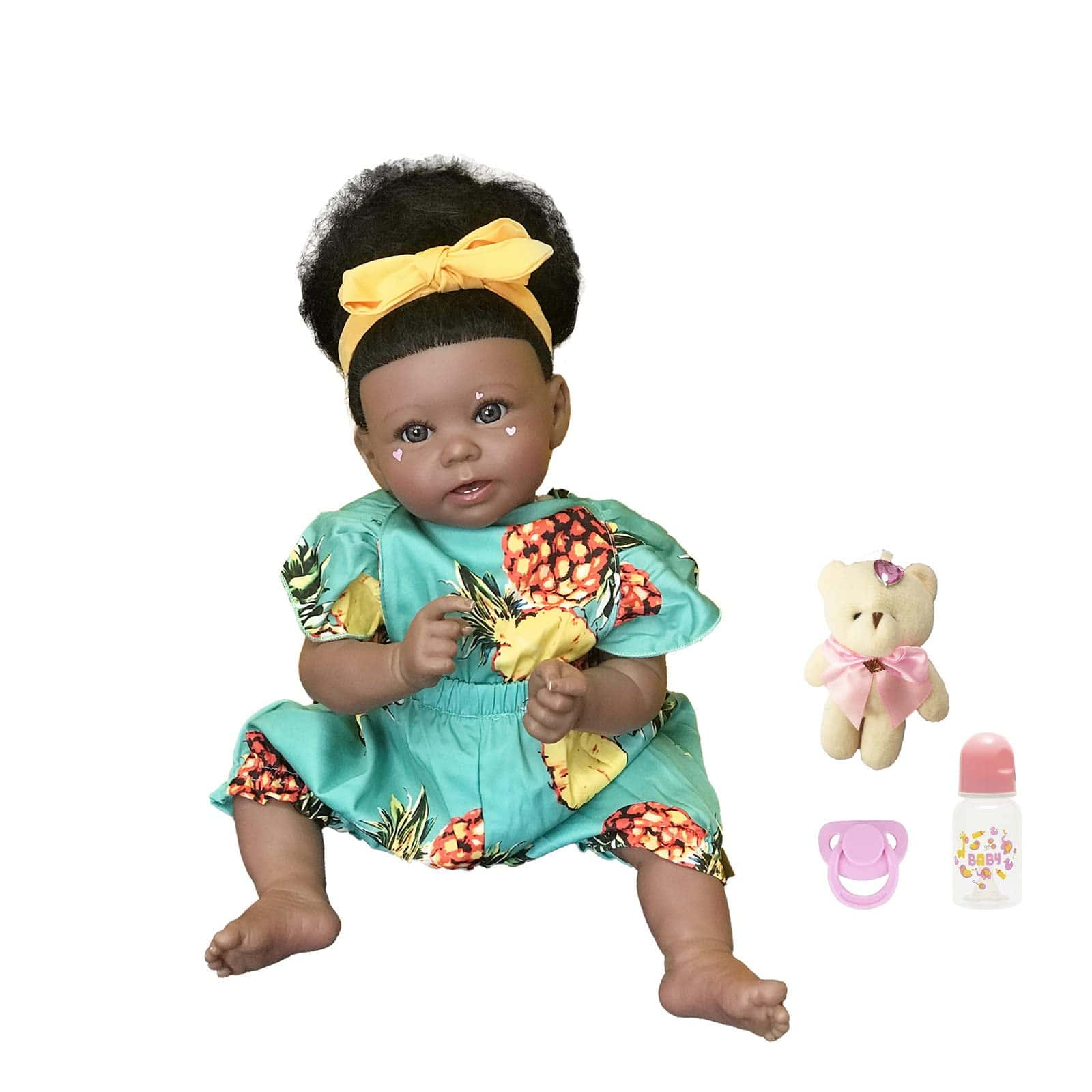 Muñecas Reborn Idoreborn, 22 Pulgadas -Negro