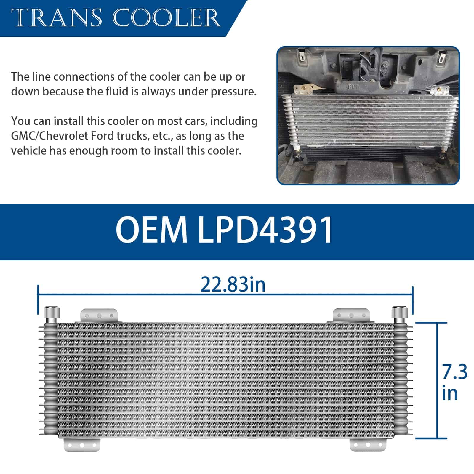 Enfriador de Transmisión EYSENC 40,000 GVW Trans Cooler - Imagen 6