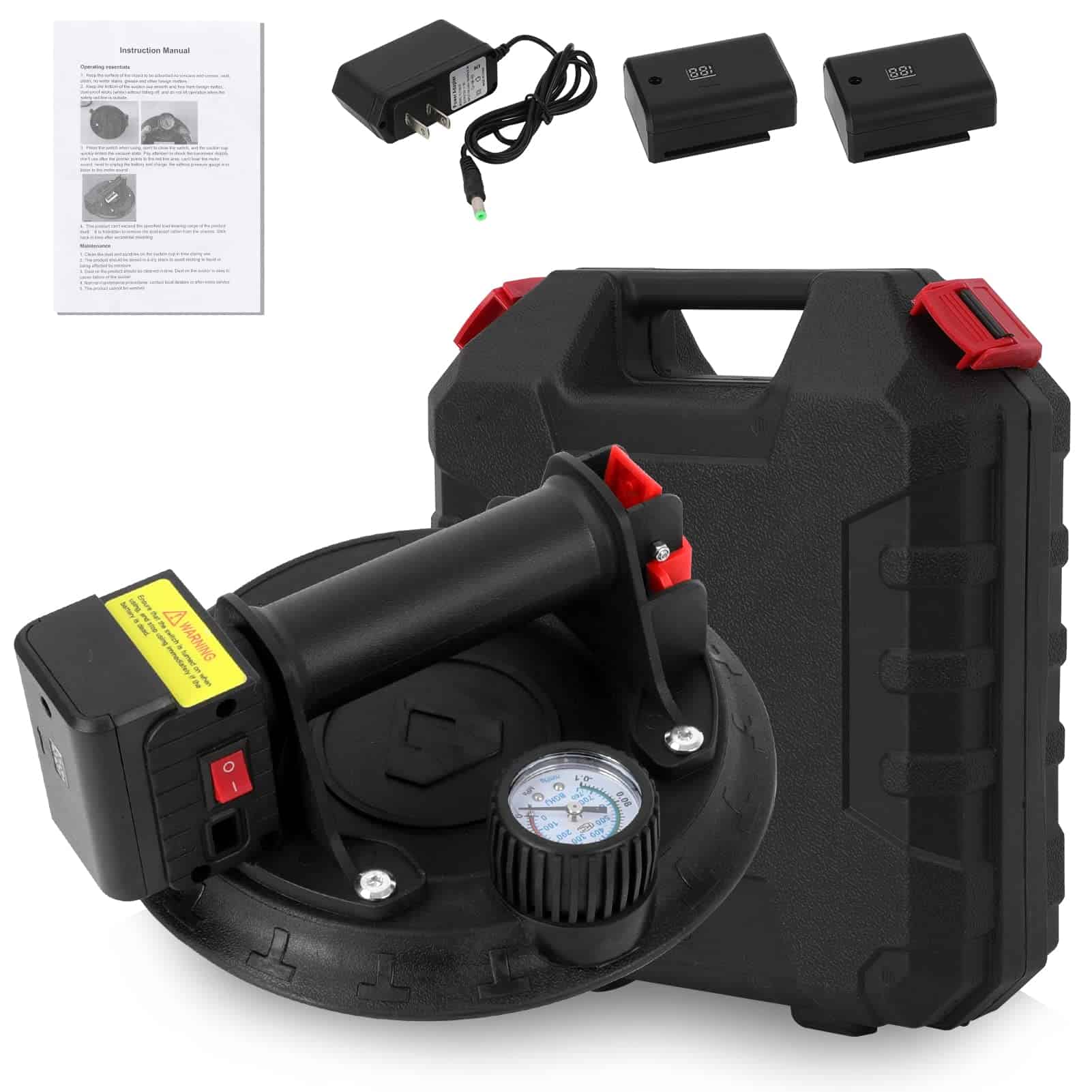 Ventosa de Vidrio de 8", Ventosa Eléctrica de Vacío de 21V