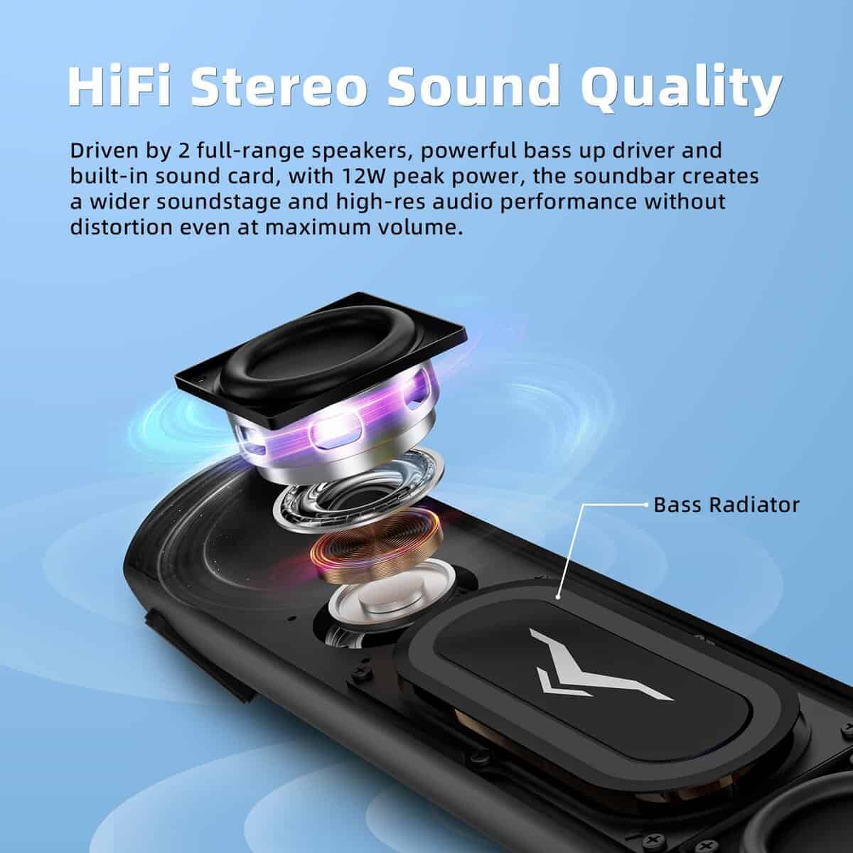 Altavoces de Ordenador Solo para PC de Escritorio, Barra de - Imagen 3