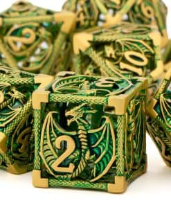 Juego de dados huecos de metal KERWELLSI, -Verde