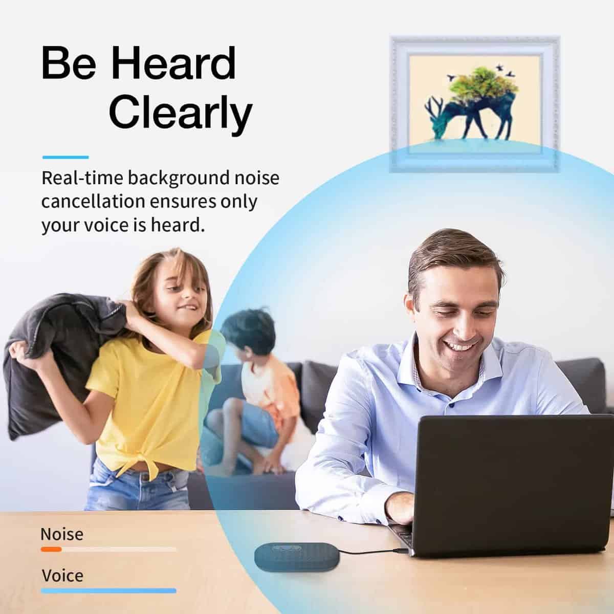 Altavoces USB RayBit, Altavoz de conferencia con micrófono - Imagen 3