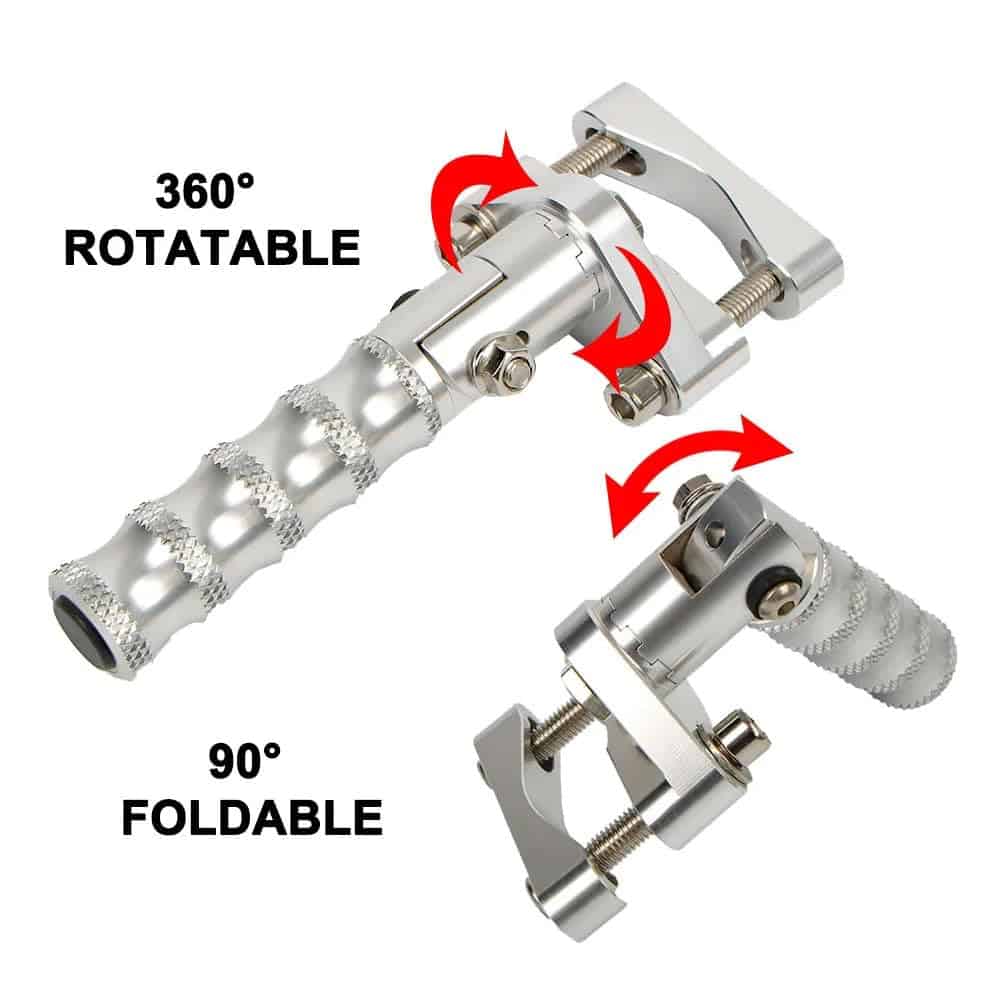 MYIADV Reposapiés de motocicleta Plegables Aleación de - Imagen 5