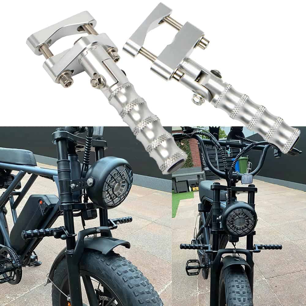 MYIADV Reposapiés de motocicleta Plegables Aleación de