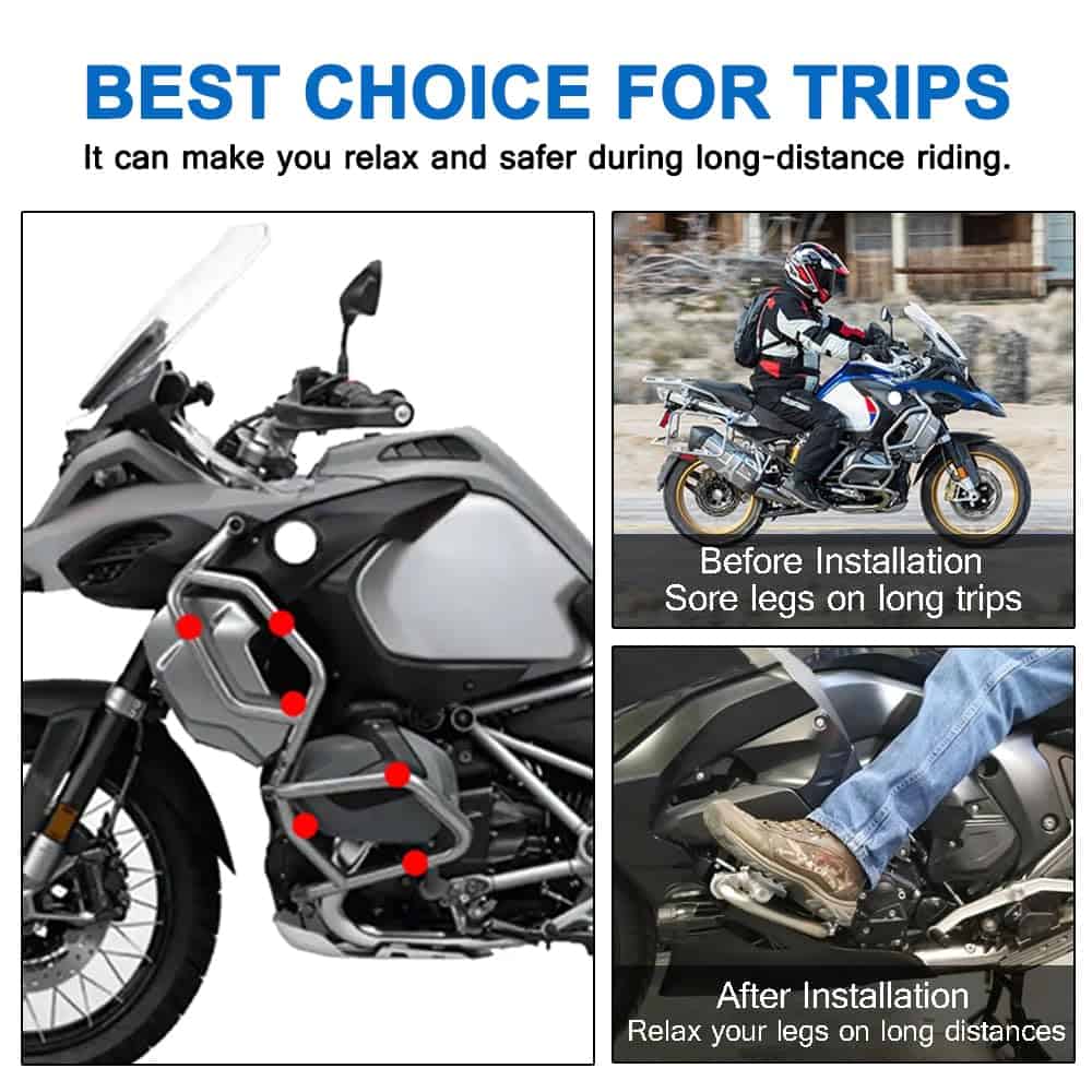 MYIADV Reposapiés de motocicleta Plegables Aleación de - Imagen 3