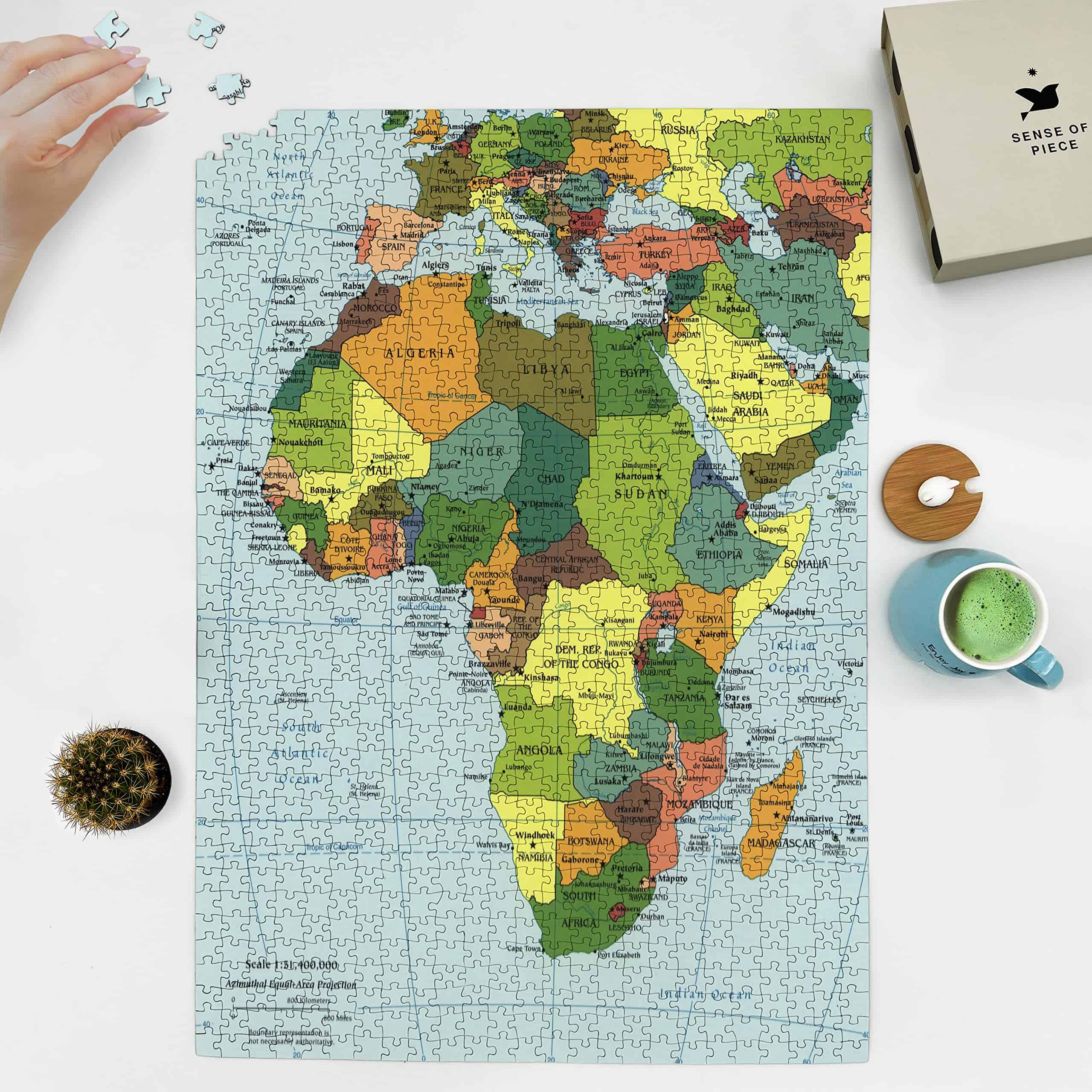 Rompecabezas del Mapa de África de 2001 | 1000 Piezas para - Imagen 3