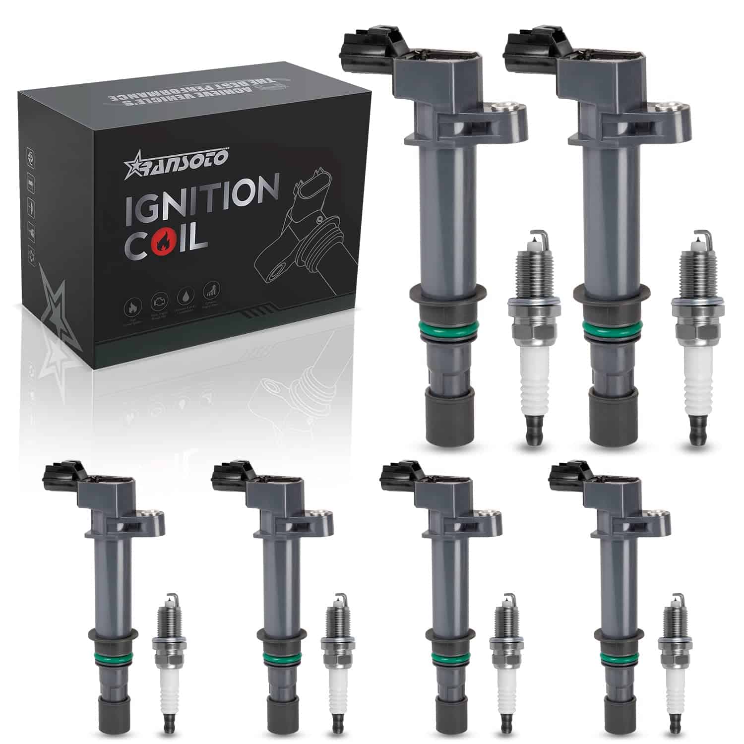 Bobina de encendido y bujía de iridio compatible con Dodge